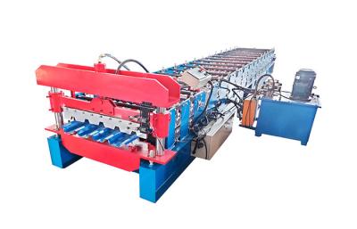 China Steel 0.3-0.8mm Thickness Roofing Sheet Roll Forming Machine With Plc Control System for sale