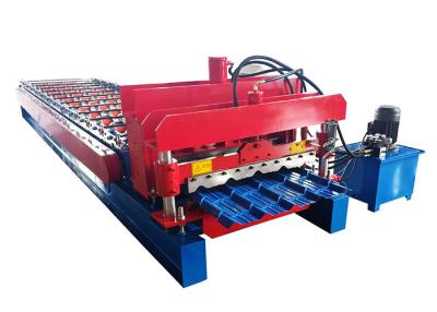 China 13 Rows Rollers Glazed Tile Forming Machine Hydraulic Cutting for sale