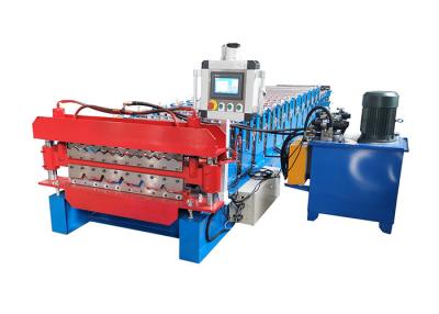 China 0.3-0.7mm PPGI Roof Double Deck Roll Forming Machine / Double Layer Sheet Roll Forming Machine for sale