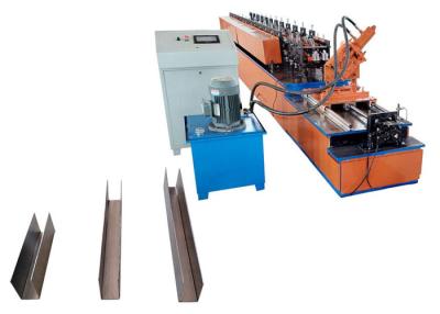 China Baffle Ceiling Channel Roll Forming Machine Servo With Servo Tracking Cutting for sale