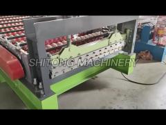 Galvanized Steel Corrugated Sheet Roll Forming Machine Working Speed 10-15 M/Min