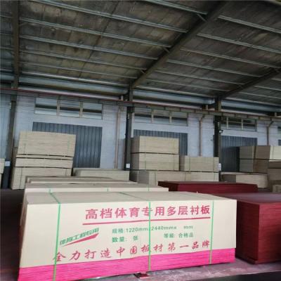 China Eco - Friendly Wooden Sports Flooring Stadium Lining Wood Layers Are Clear for sale