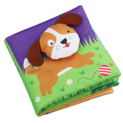 China paper & Design Polyester Fabric Baby Story Sample Cardboard Customized Educational Cloth Book for sale