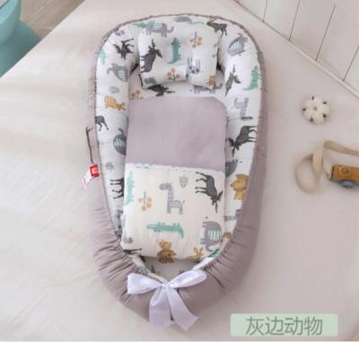 China Hot Selling European Amazon Printing Design Basket Hutch Baby Bumper Nest With Removable Cover for sale