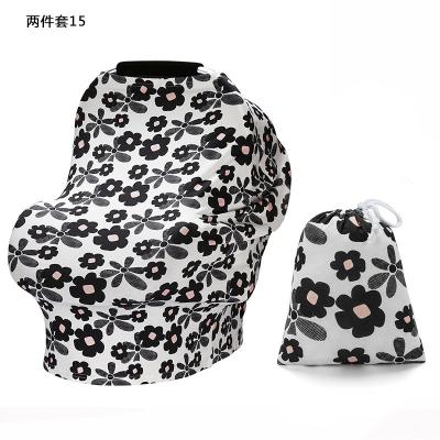 China Breathable Nursing Sling Nursing Blanket Baby Car Seat Cover OEM Spandex Fabric Pattern Original Nursing Cover For Breastfeeding for sale