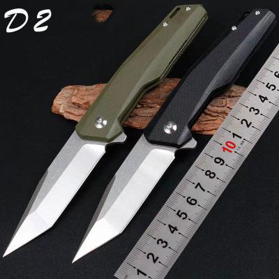 China High screw release qualtity 440c stainless steel pocket knife EDC folding knife with handle G10 for sale