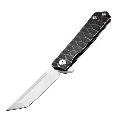 China Hot Selling Screw Release 440C Stainless Steel Pocket Knife EDC Folding Knife With Tanto And Razor Blade for sale