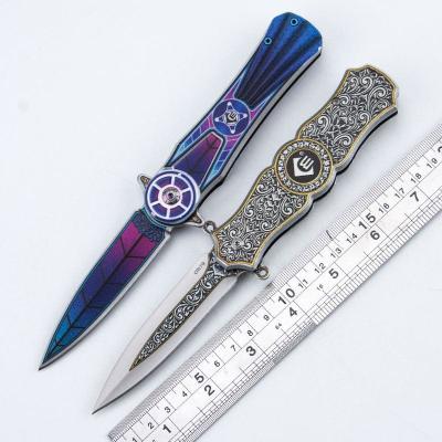 China Wholesale Mini Screw Release Stainless Steel Camping Pocket Folding Tactical Hunting Knife for sale