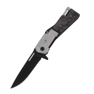 China Hot Selling Non-variable Durable Outdoor Survival Men's Folding Pocket Knife With LED Light for sale