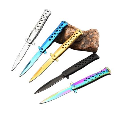 China Mini EDC Knife Folding Pocket Knife Damascus Knife Anti-abrasive Steel Outdoor Camping Knife for sale