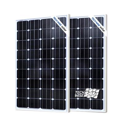 China Techwise 150W solar have high quality and thinner ones is available can transport solar panel 156.75mm for sale