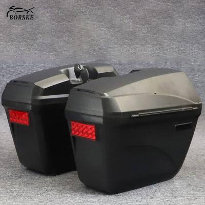 China Motorcycle Luggage System New Borske Factory ABS PP Side Case Motorcycle Storage Bags Saddle Box Motorcycle Parts For Police Motorcycle Saddle Hard Bags for sale