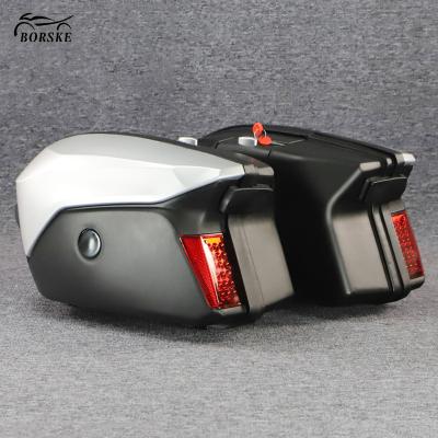 China Motorcycle Luggage System Wholesale Borske Factory Cheap ABS Motorcycle 37L Saddle Box Motorcycle Side Box Plastic Cases For Police Hard Parts for sale