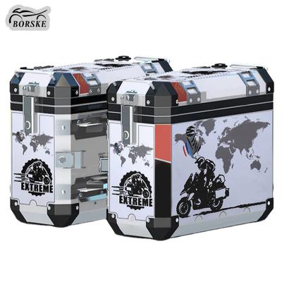 China Motorcycle Luggage System Hot Sale Motorcycle Side Box Accessories 36L Aluminum Saddle Box Side Boxes Parts for sale