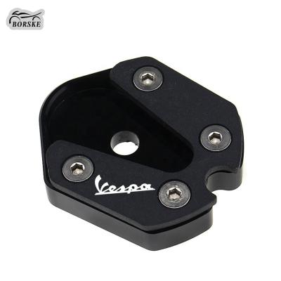 China Aluminum Alloy Kickstand Extension Enlarger Pad Sidestand Foot Plates For Vespa Sprint Primavera for sale