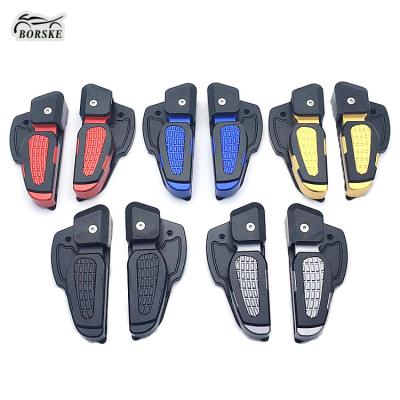 China Motorbike Body Folding Pedal Scooter Footboard Part Motorcycle Footrest Extender Pedal Pad Protector For Vespa for sale