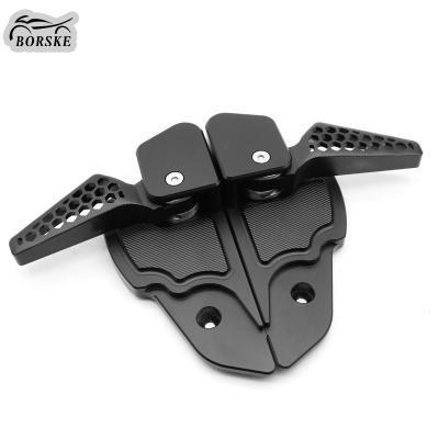 China Motorcycle Accessories Motorcycle Body Scooter Footboard Folding Footrest Rear Extension Pedal Pad For Vespa for sale