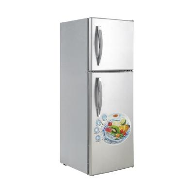 China Modern High Quality 138L Double Door Top Freezer Refrigerators With Interior Light for sale