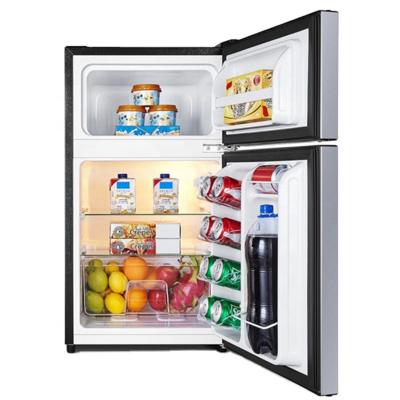 China 3.3 cu. ft. Mini Compressor Home Kitchen Fridge Freezer French Door Refrigerator Top Price for sale