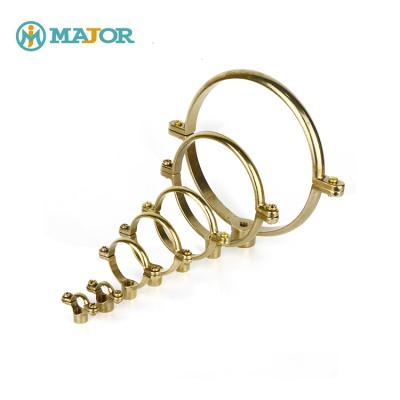 China Brass Pipe Fastner Standard Single Brass Die Casting Pipe Clamp for sale