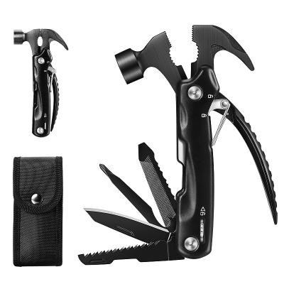 China MULTI FUNCTIONAL Pliers Multi-Tool Camping Hammer 12 in 1 Mini Hammer, Fishing Hunting Emergency Tools Multi-Function Claw Hammer for sale