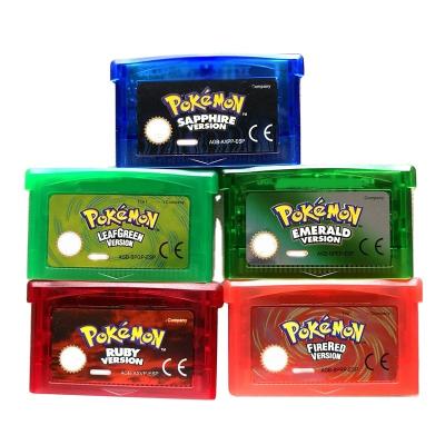 China 5 kinds game cartridge for pokemon gbc game cartridge card series boy games for GBA PS BC01 cards for sale