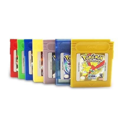 China For PS Pokemon 7 Colors GBC GBA Pokemon Game Console Card Crystal Yellow GBC Bit Card Version For Nintendo For GBC Pokemo Series for sale