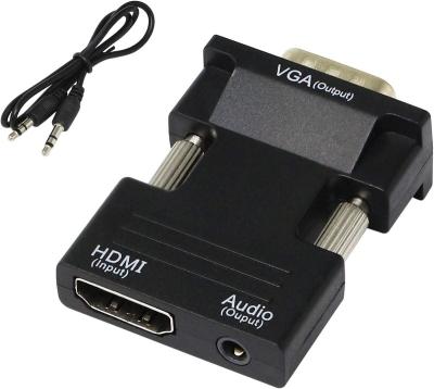 China HD DVD player to VGA converter with AUX audio signal. 3.5mm Cable Adapter Video Output Support 1080P For PC Laptop TV Box for sale