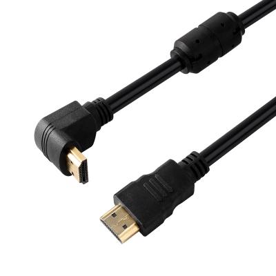 China DVD Player Gold Plated 90 Degree 1080P Right Angle HDTV Cable For PC Laptop TV for sale