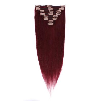 China High Quality Full Color Natural Wave Remy Hair Hair Product Wholesale Clip In Hair Extensions 100% Clip In Virgin Hair Vendors for sale