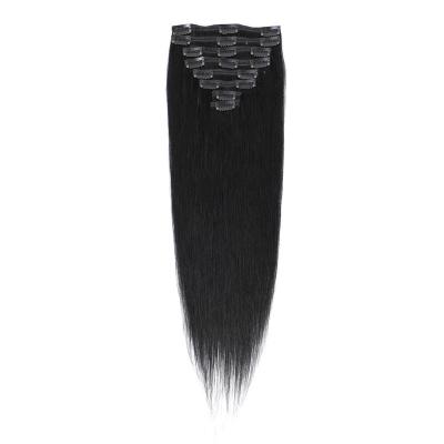 China Wholesale High Quality Full Color Remy Hair Product Natural Wave Hair Clip In 100% Hair Extensions Clip In Virgin Hair Vendors for sale