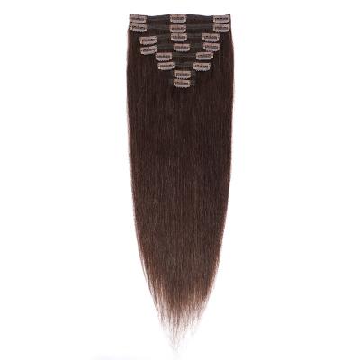 China Wholesale Natural Wave Clip In Hair Extensions 100% Top Natural Remy Hair Clip In Hair Extensions For White Women for sale