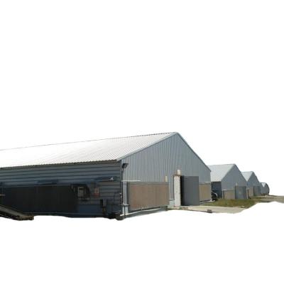 China Steel Fabricated House Poltry Equipment Hen House Chicken House Steel Chicken Farm , Steel Fabricated House Light For 1000 Chicken Bending for sale