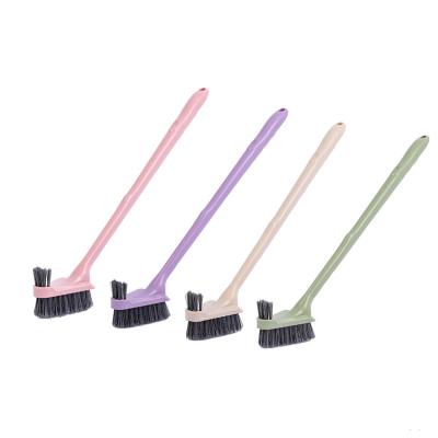 China Multiuse Durable Plastic Double Sided Long Handle Premium Grade PP Toilet Deep Cleaning Brush for sale