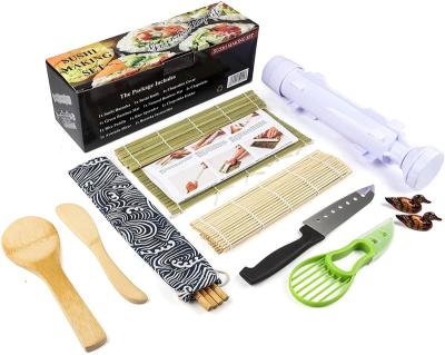 China Sustainable Kitchen Utensils Beginners Equipment Bazooka Sushi Machine Rice Ball Making Mold 10 Pieces Set for sale