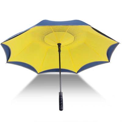 China Automatic Double Swivel New Design Umbrella Canopy Reflective Umbrella Straight Umbrella for sale