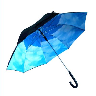 China All In 1 Promotional Good Quality Automatic Umbrella Double Canopy Umbrella Straight Umbrella From China for sale