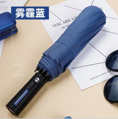 China Traditional 10 Panels 46 Inch 3 Folds Compact Umbrella Automatic Folding Umbrella for sale