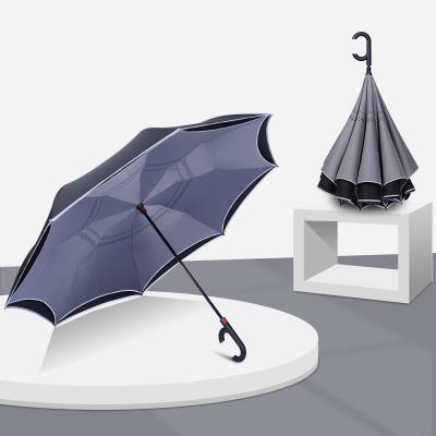 China Auto Car Tropical Men's Umbrella Reverse With Logo Printing Waterproof Inverted Umbrella For Rain for sale