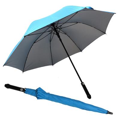 China All In 1 30 Inch Golf Umbrella Straight Umbrella Porcelain Umbrella Silver Coated Umbrellas With Logo Prints for sale