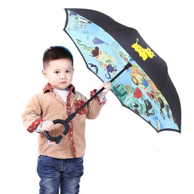 China Cute Umbrella Reverse Small Umbrella Cheap Hands Folding Cartoon Umbrella Free Umberlla For Kids for sale