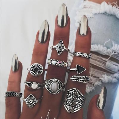 China Fashion Fashion Ladies Wholesale Wedding Ladies Knuckle Gold Rings Set Women Jewelry for sale