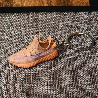 China Popular 2D 3D Sports Key Chain Mini Yeezy Air Jordan Basketball PVC Soft Wholesale Shoe Sneaker For Nike for sale