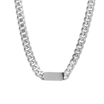 China Hip punk wild original high quality premium hop chain clavicle niche design Cuban necklace for sale