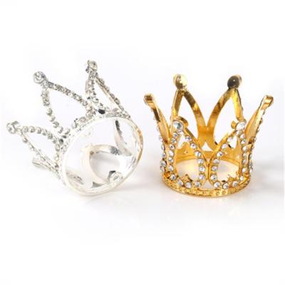 China Alloy rhinestone crown children's headdress small round cake crown birthday gift Japan and Korean style love ornaments children's accessories for sale