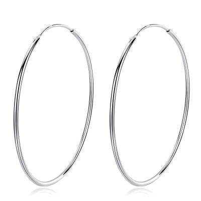 China 2022 New Designer Earrings S925 Silver American Vintage Fashion Cute Simple Exaggerated Circle Earrings for sale