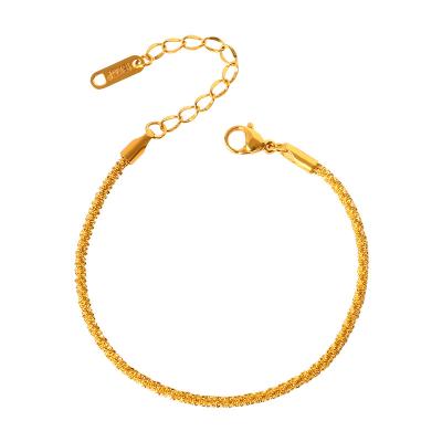 China 2022 new fashion 18k gold female niche anklet factory punk sparkle top cuban link anklet for women for sale