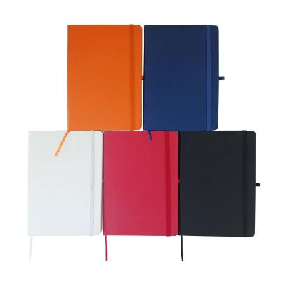 China Fashion A5 Customs Office Notepad with Elastic Band and Pen Holder Hardcover PU Leather Notebook for sale