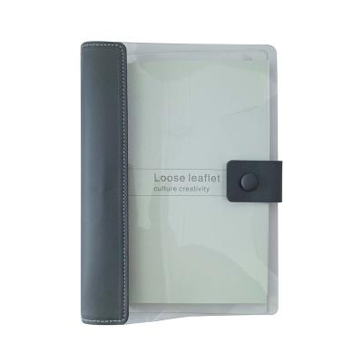 China Transparent Fashion Candy Color PVC Coating 6 Ring Binder Square Buckle Soft Loose Leaf Notebook for sale