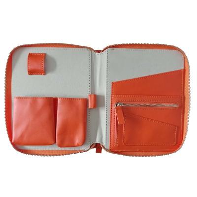 China Multifunctional Business Travel Wallet Passport Holder Organizer Folder PU Zipper Card Slot Folder Bag for sale